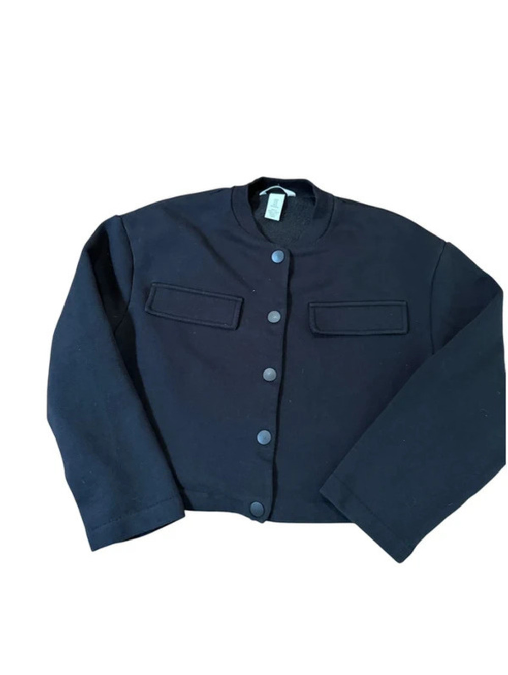 H&M Women’s Sweatshirt Fleece Boxy Bomber Top